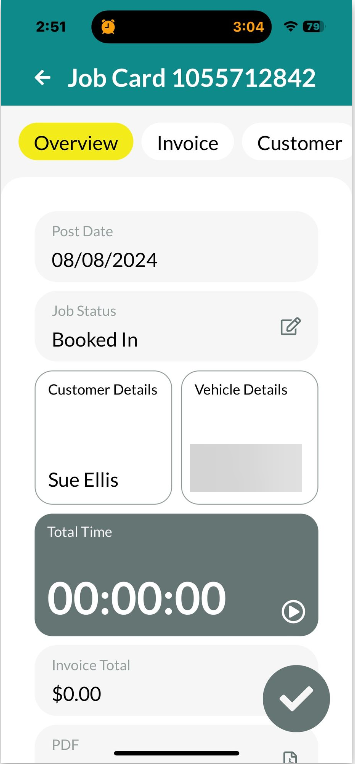 Mobile App Invoice Functionality - Workshop Software