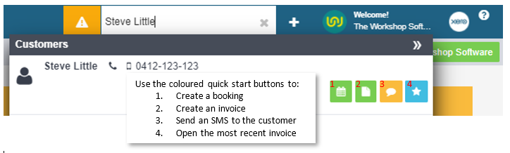 Workshop Software screen showing the search results will bring back the first 5 results, so if you are searchi...