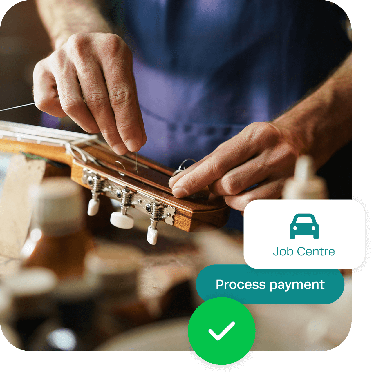 Workshop Software musical instrument repair job tracking and customer management interface