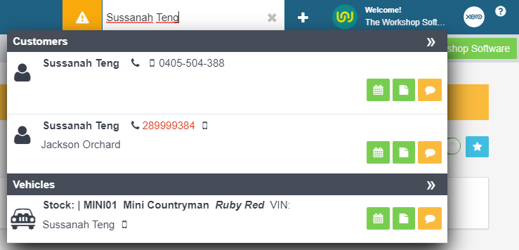 Workshop Software screen showing then click on the correct search result