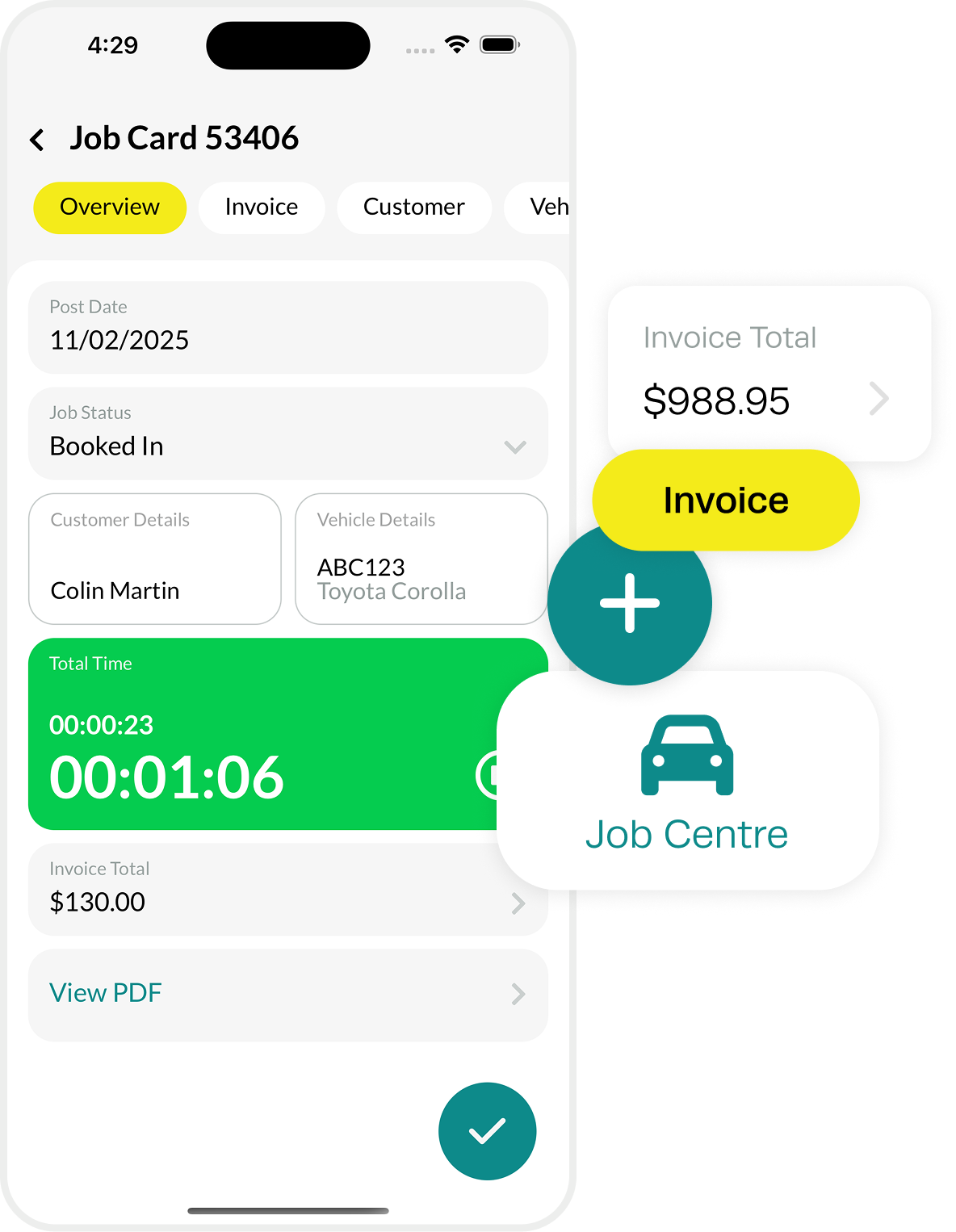 Workshop Software digital job card