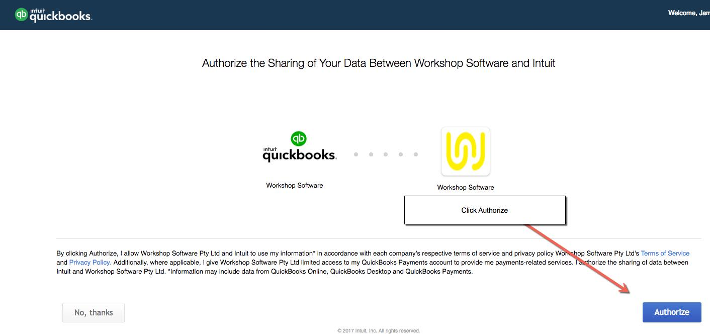 Workshop Software screen showing you will now need to click " authorize " to start the connection process