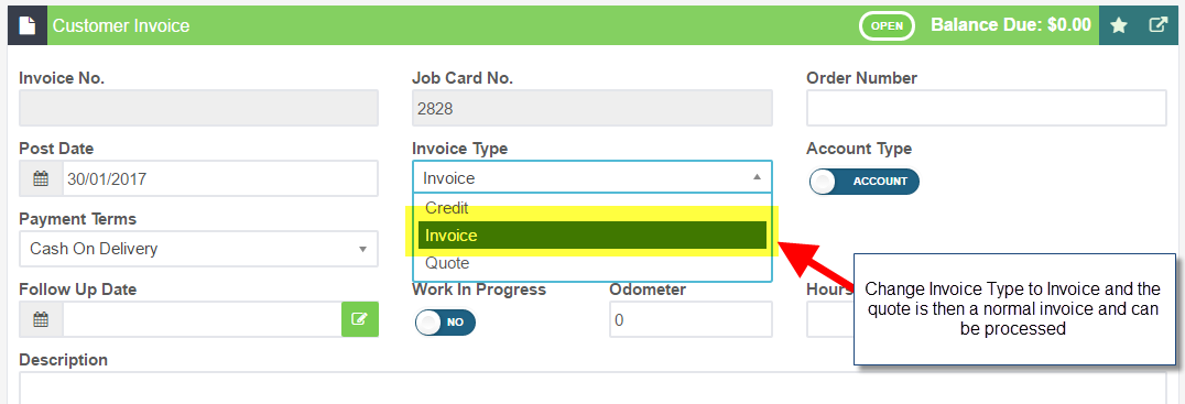 Quote successfully sent confirmation with email delivery status