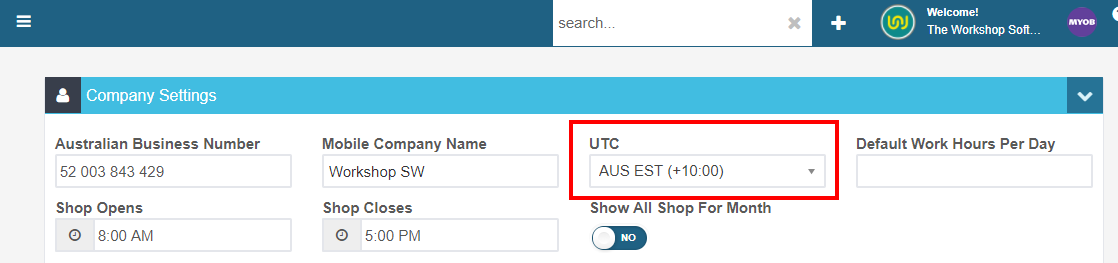 Workshop Software booking diary setup - what do i need to do before using the diary? showing your timezone navigate to set...