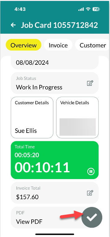 Mobile App Invoice Functionality - Workshop Software