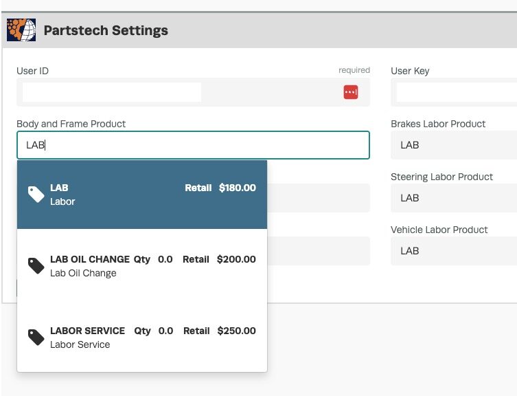 Workshop Software screen showing if these products do not exist in your system you will need to add them befor...