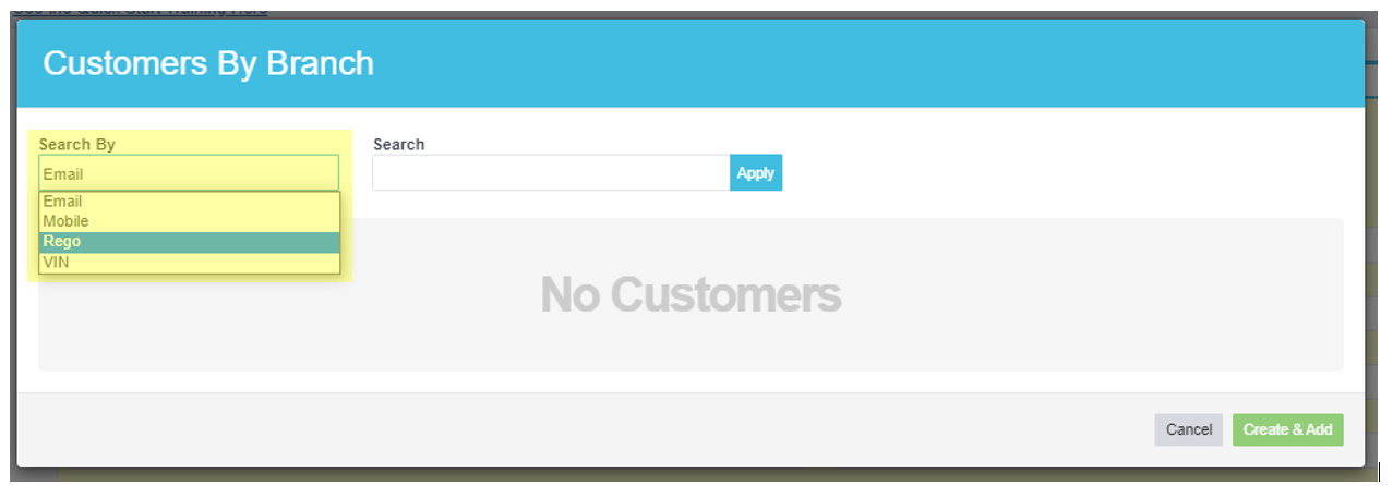 Workshop Software screen showing mobile email registration/plate number vin