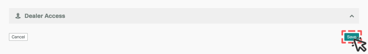 A screenshot of the bottom of the Company Settings page, the Save button is highlighted