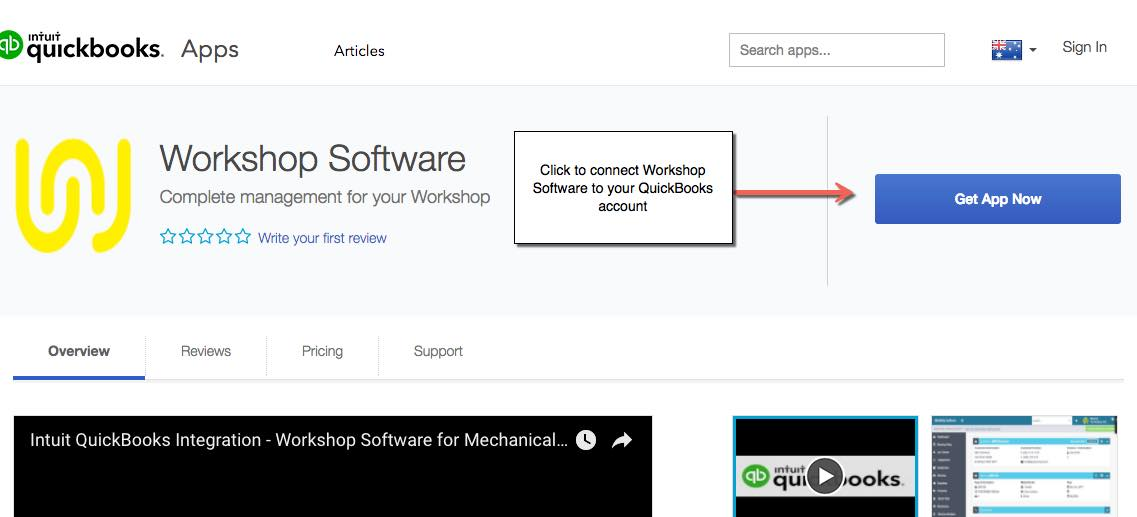 Workshop Software integrate intuit quickbooks with workshop software showing workshop software in the quickbooks app centr...