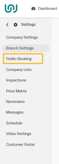 Workshop Software online bookings showing public booking