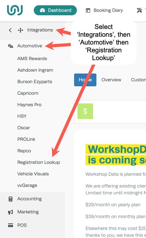 Workshop Software screen showing on the left-hand menu of workshop software, browse to integrations -> automot…” class=”wp-image-48348″></figure>
<p></p>
<p><strong>2. </strong>Click <strong>Activate</strong>.</p>
<figure class=