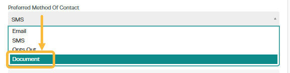 Workshop Software screen showing any customers that you would like to receive document reminders you will need...