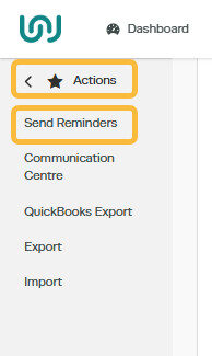 Workshop Software screen showing once you are ready to send out the document reminders (note these are not aut...