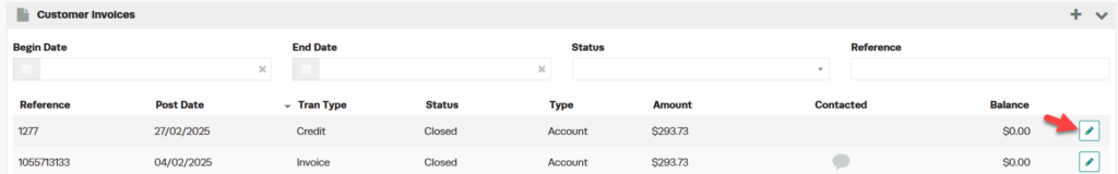 Workshop Software how do i detach and/or void a credit showing up the credit