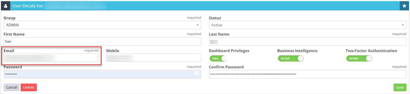 Workshop Software 2fa for xero users showing save to apply the changes