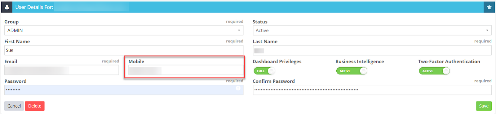 Workshop Software 2fa for xero users showing settings > user setup/maintenance click the pencil icon next to the user ente...
