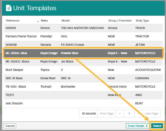 Workshop Software create an order for a unit showing one you want, it will be highlighted in dark grey, then click on the ...