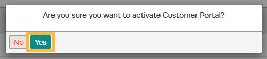 Workshop Software how to activate the customer portal showing " yes" if you want to continue