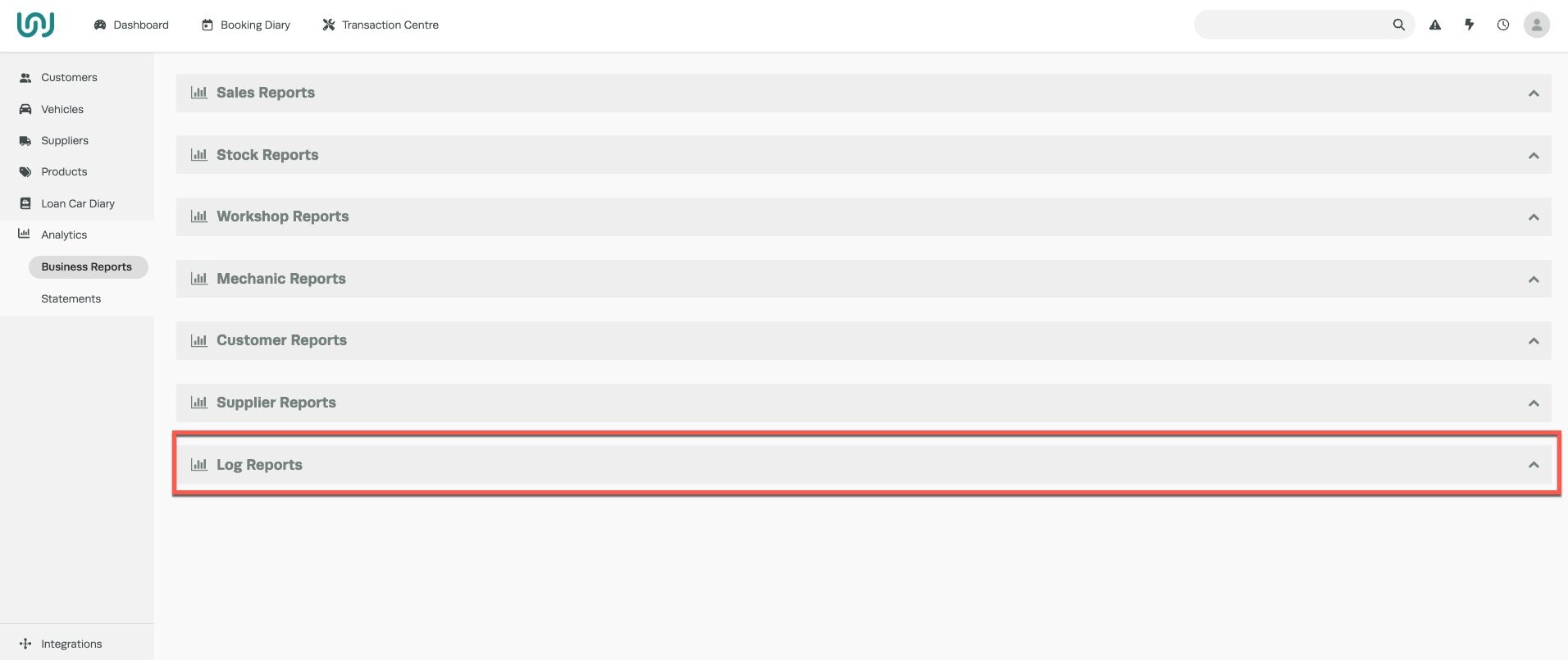 Workshop Software screen showing the event log can be accessed by click on analytics -> business reports -> lo…” class=”wp-image-46726″></figure>
<p></p>
<figure class=