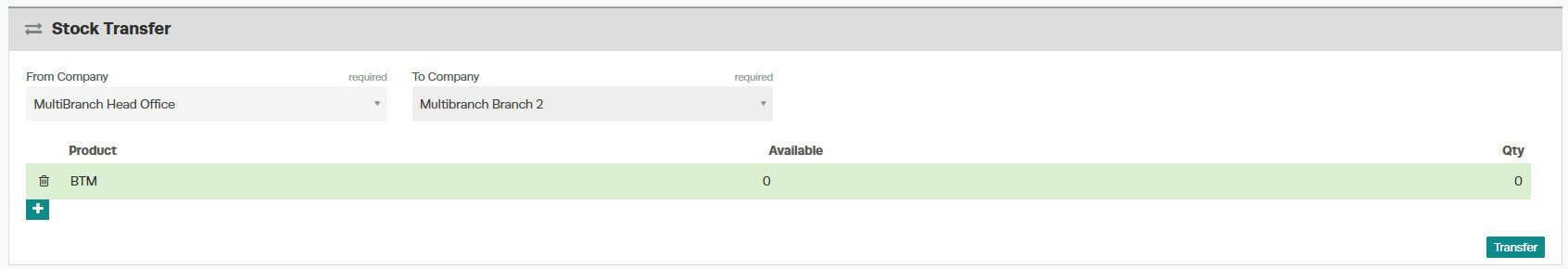 Workshop Software screen showing if the quantity on hand is