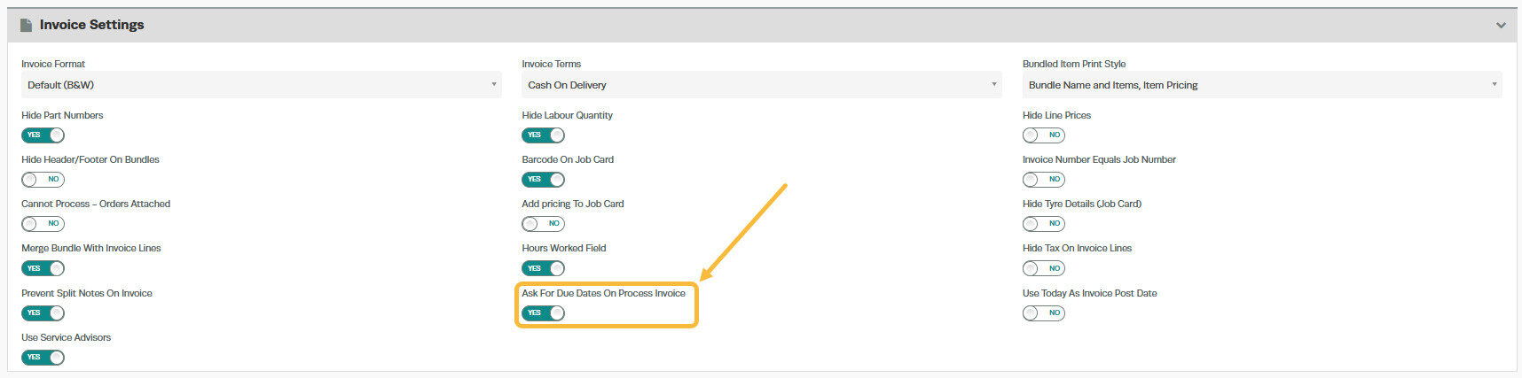 Workshop Software screen showing in the middle column of buttons, in the last row there is an option to ' ask ...