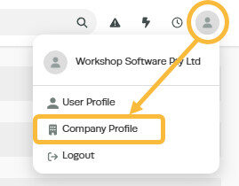 Workshop Software screen showing to view and change your subscription information please go to the ' person ' ...