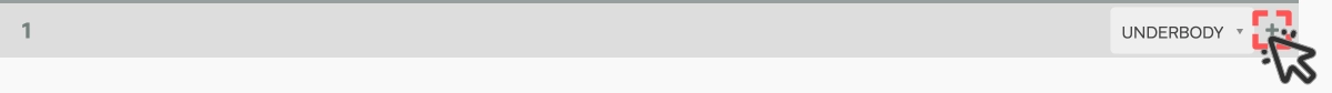 A screenshot of an Inspection Group heading, the + icon used to add the first Checklist Item is highlighted.