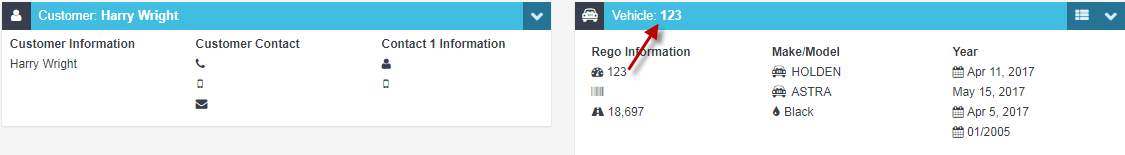 Workshop Software screen showing once you click to select the vehicle, the heading will change from select a v...