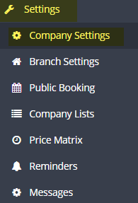 Workshop Software hide the part number on an invoice showing settings from the menu options down the left hand side of the...