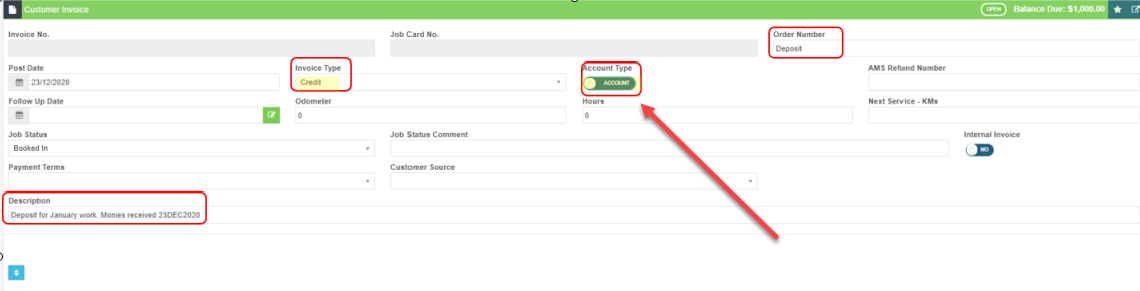 Workshop Software screen showing https://workshopsoftware.com/knowledge-base/customers/how-to-record-a-credit-...