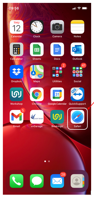 On your iphone open up safari