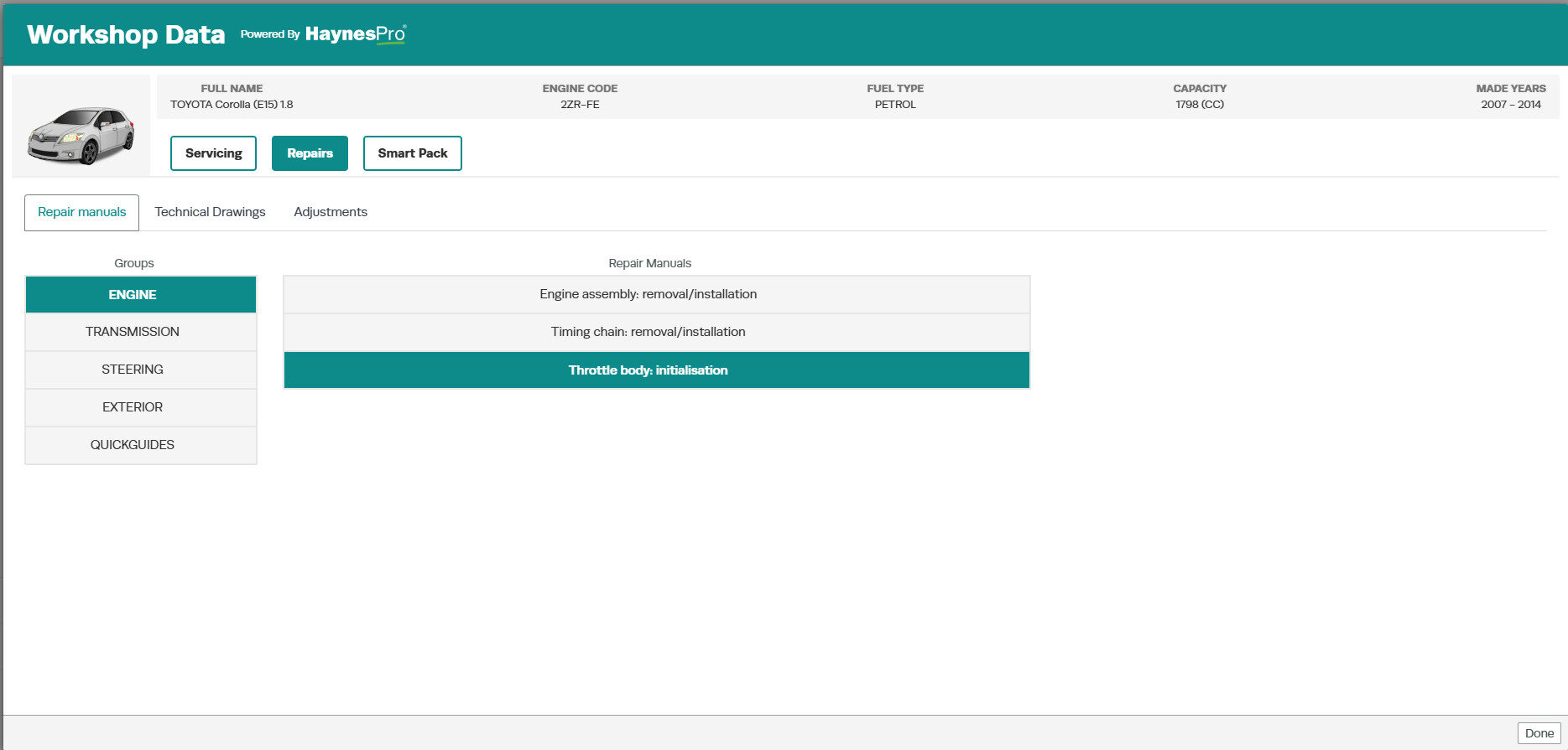 Workshop Software workshopdata for vehicle, truck or motorcycles step 7 of 8