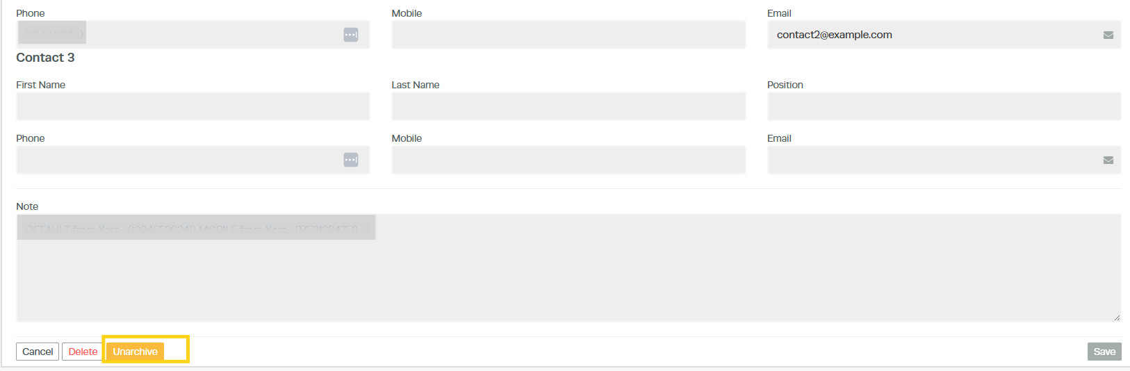Workshop Software archive and unarchive customer and vehicles in workshop software showing to the bottom and click the yel...