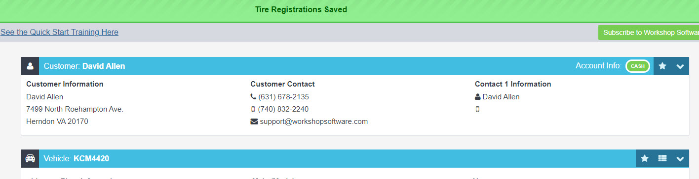 Workshop Software screen showing make sure to press ' save ' once you have finished filling out the dot numbers