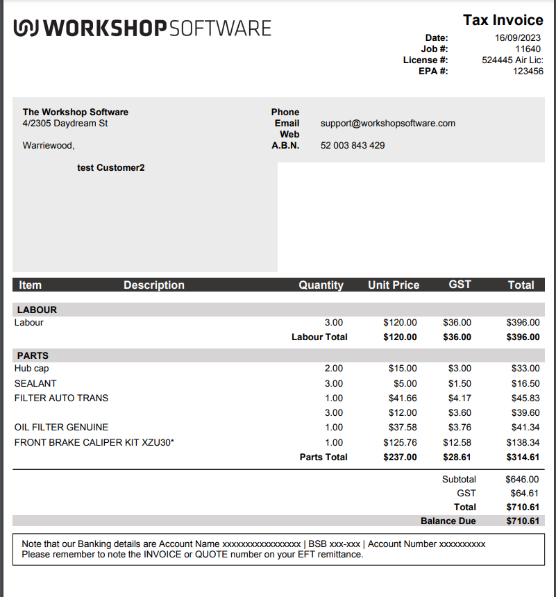 What are the invoice formats