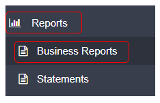 Workshop Software screen showing to run the report, click on 'reports' from the menu options on the left hand ...