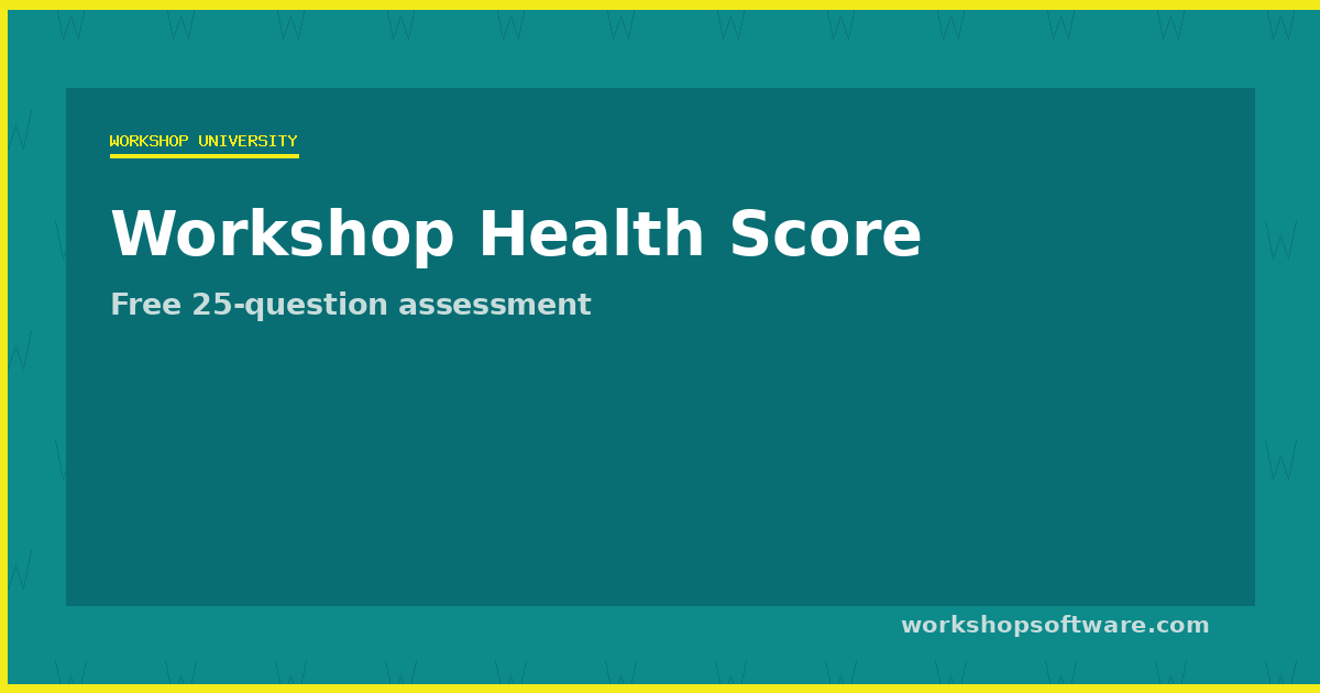 Workshop Health Score | Free 25-Question Assessment
