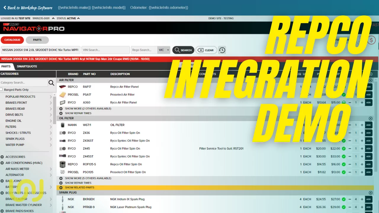 Repco Integration with Workshop Software