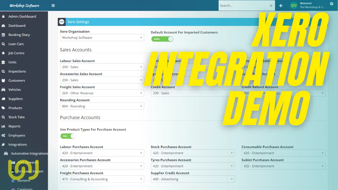 Xero Integration with Workshop Software